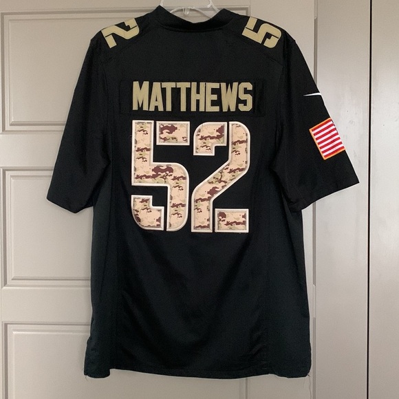 Green Bay Packers - Clay Matthews - Salute to Service Camo Black Jersey - Large - Picture 2 of 8